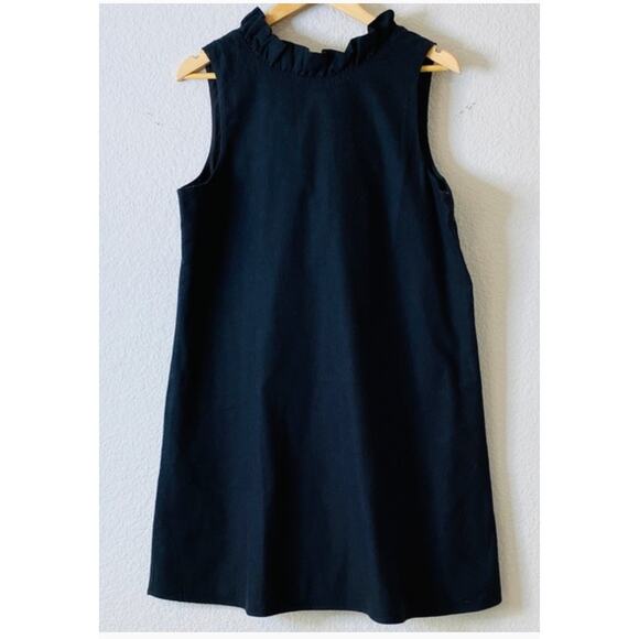 VINEYARD VINES Black Ruffle Bow Neck Sleeveless Shift Party Dress Women's Size 6 - Picture 1 of 8